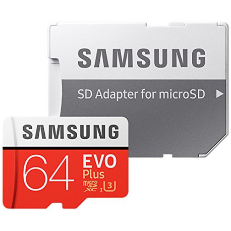 Scheda di memoria MicroSD Samsung MB-MC64GA / EU 64G Evo Plus con adattatore SD eclats antivols - 1