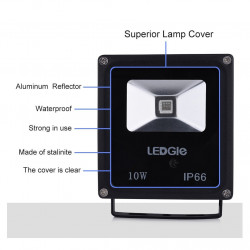 Projecteur LED RGB 10w Lampe Extérieur IP66 avec 16 Couleurs et 4 Modes d'éclairage pour Déco ledgle - 3