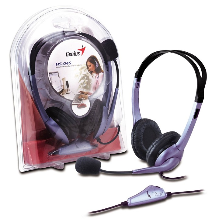 Genius HS-04S micro-casque anti-bruit ajustable eclats antivols - 1