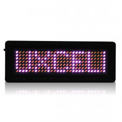 Badge Affichage Rechargeable à LED rose programmable avec Programmation USB eclats antivols - 2
