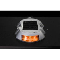 Amber Road Stud Stick Leuchtfeuer Solarbeleuchtung 6 LED Verkehrssicherheit Verkehrszeichen eclats antivols - 5