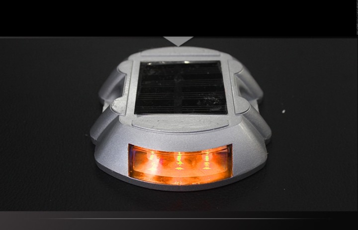Segnale stradale ambra per segnaletica con illuminazione solare 6 led segnaletica stradale per la sicurezza eclats antivols - 5