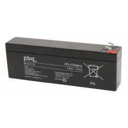 Batterie accu pile rechargeable pbq 2.6-12 12v 2.6ah accumulateur plomb gel etanche 12vcc 2.6ah eclats antivols - 1