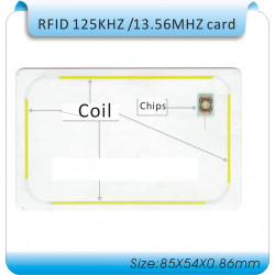 Scheda RFID 13.56Mhz ISO14443A MF S50 Scheda Smart di prossimità di nuova scrittura Scheda NFC 0,8 mm sottile per il sistema di 