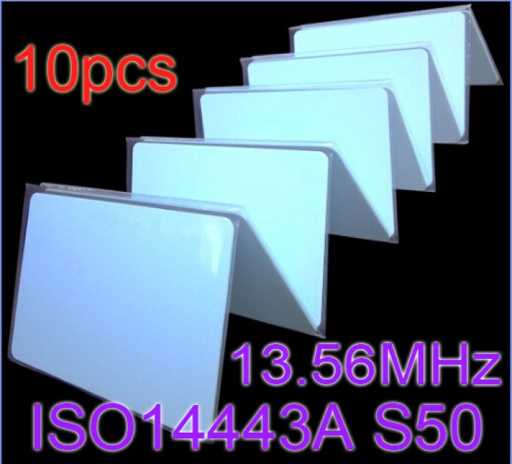 10 x RFID Card 13.56Mhz ISO14443A MF S50 Re-writable Proximity Smart Card NFC Card 0.8mm Thin For Access Control System jr inter