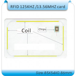 20 x RFID-Karte 13.56Mhz ISO14443A MF S50 Re-beschreibbare Proximity Smart Card NFC-Karte 0.8mm Dünn für Access Control System e