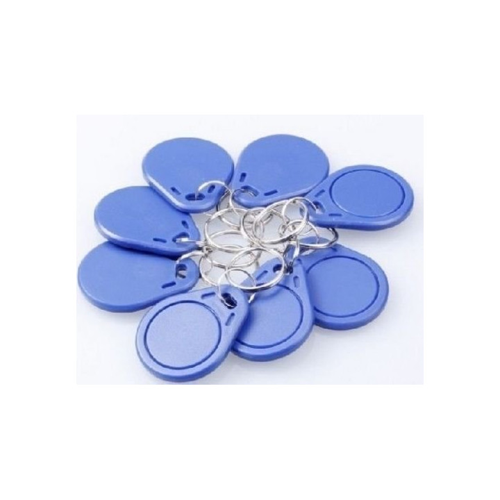 10 X ISO14443A RFID 13.56MHz S50 Fibra inteligente IC Fobs / IC Tag / NFC Tag # 3H Memoria 1K Reescribible Impermeable eclats an