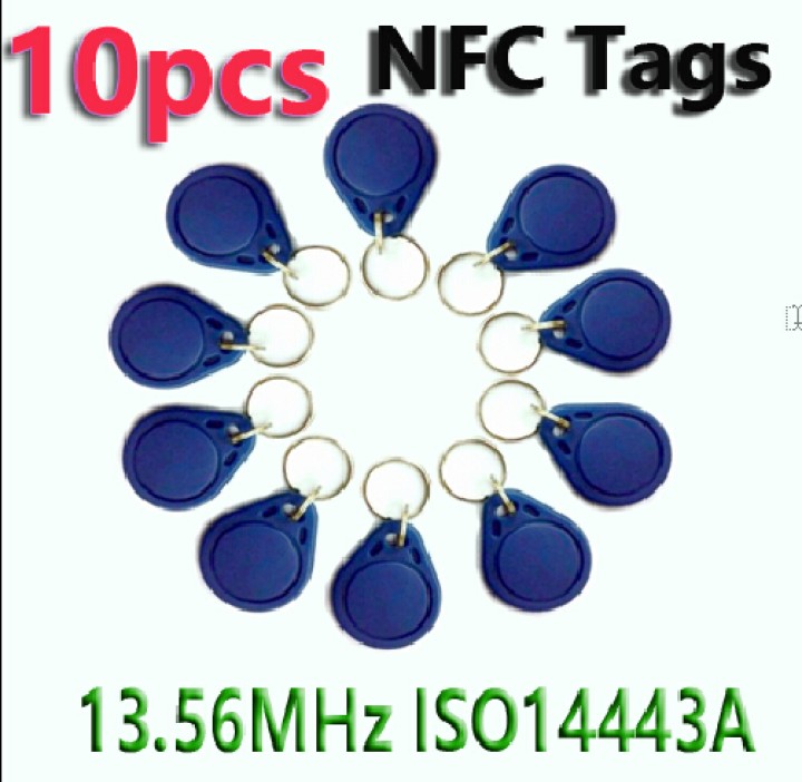 10 X ISO14443A RFID 13.56MHz S50 Smart Key Fobs / Tag IC / NFC Tag # 3H 1K Memoria riscrivibile impermeabile eclats antivols - 5
