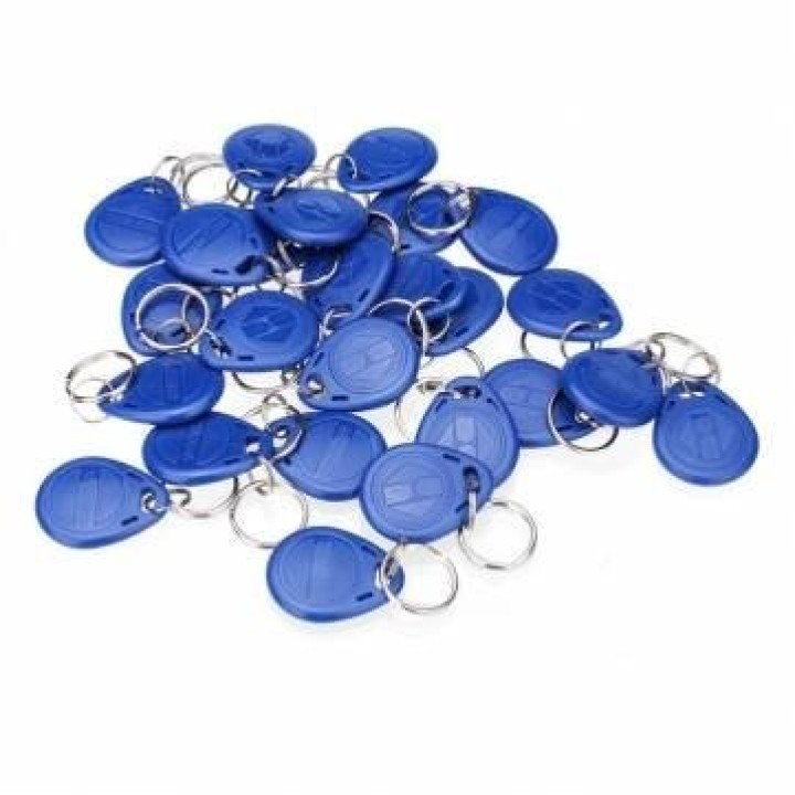 20 Tag 13.56mhz bleu rfid ic iso14443A s50 clef porte cle etanche Anti-corrosion mifare nfc 1K eclats antivols - 1