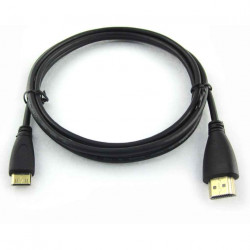 Mini HDMI à HDMI mâle à mâle câble haute vitesse plaqué or HDMI HDTV LCD TV appareil photo eclats antivols - 1