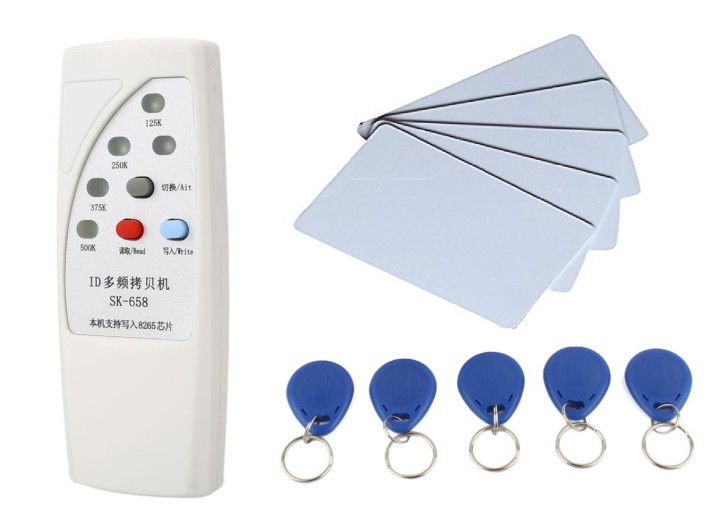4 Frequenz RFID Kopierer / Duplicator / Cloner ID EM Leser & Schriftsteller + 5pcs EM4305 T5577 beschreibbaren Keyfob  + 5 pcs c