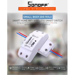 Sonoff Basic - Smart Funkschalter WIFI Smart Switch für MQTT Smart Home COAP, funktioniert mit Alexa, Google Home Assistant ecla