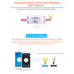 Sonoff Basic - Smart Funkschalter WIFI Smart Switch für MQTT Smart Home COAP, funktioniert mit Alexa, Google Home Assistant ecla
