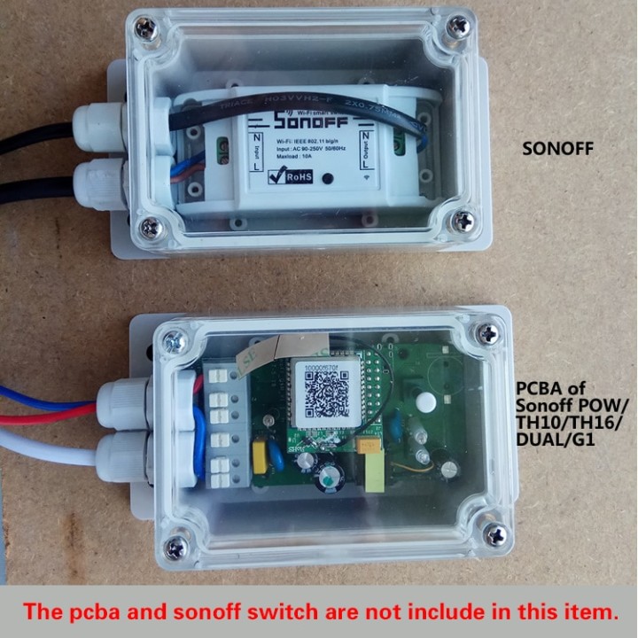 Boitier etanche pour interrupteur wifi intelligent Sonoff basic TH10 TH16 Sonoff Dual eclats antivols - 4