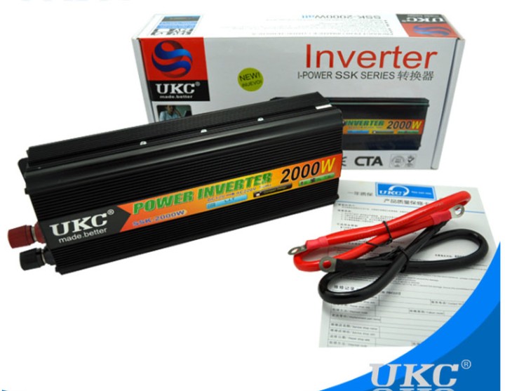 Tensione convertitore 12v 220v 2000w sinusoidale modificata psi2000b 12vdc 230vac 230v 240v velleman - 1