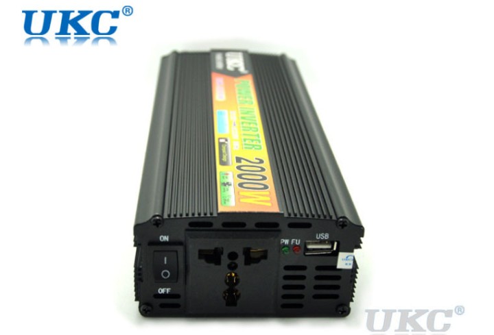 Convertidor con onda senoidal modificada 2000w entrada 12vdc salida 230vac toma de tierra de espiga velleman - 3