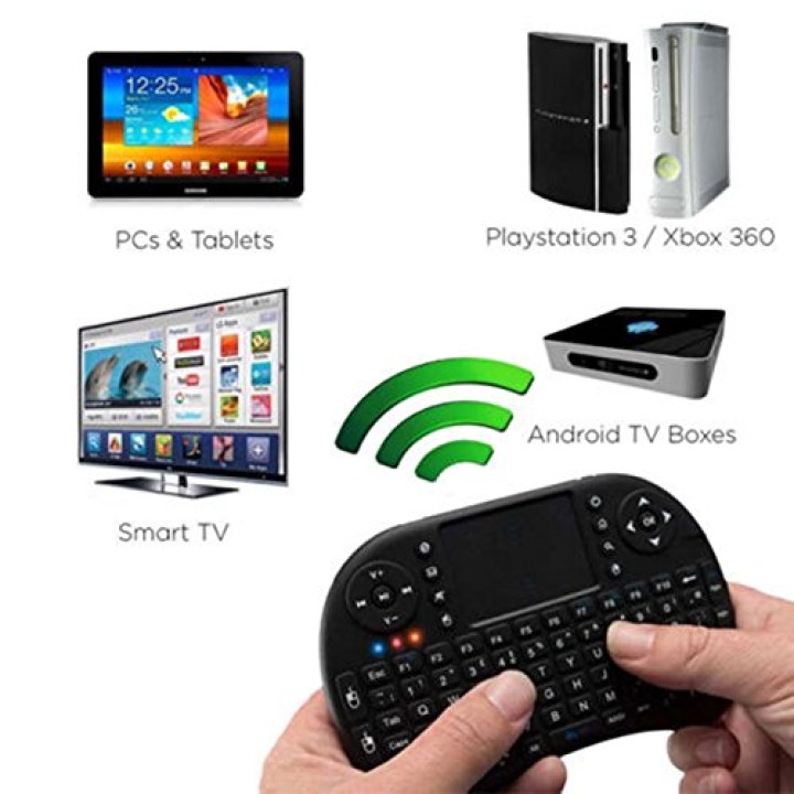 2.4GHz drahtlose i8 Tastatur Touchpad i8 Tastatur 4 Versionen für Android TV BOX Air Maus PS3 PC eclats antivols - 1