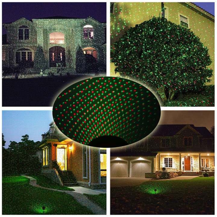 Capodanno Luci di Natale All'aperto Prato Luce Cielo Stella Riflettore Laser Luce Doccia Paesaggio Parco Giardino Luce Garden Pa