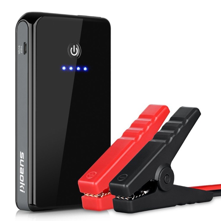 Suaoki K12 300A Peak 8000mAh Car Jump Starter Emergency Cargador de batería y cargador automáticos con linterna LED eclats antiv