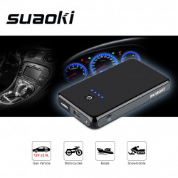 Suaoki K12 300A Peak 8000mAh Car Jump Starter Emergency Cargador de batería y cargador automáticos con linterna LED eclats antiv