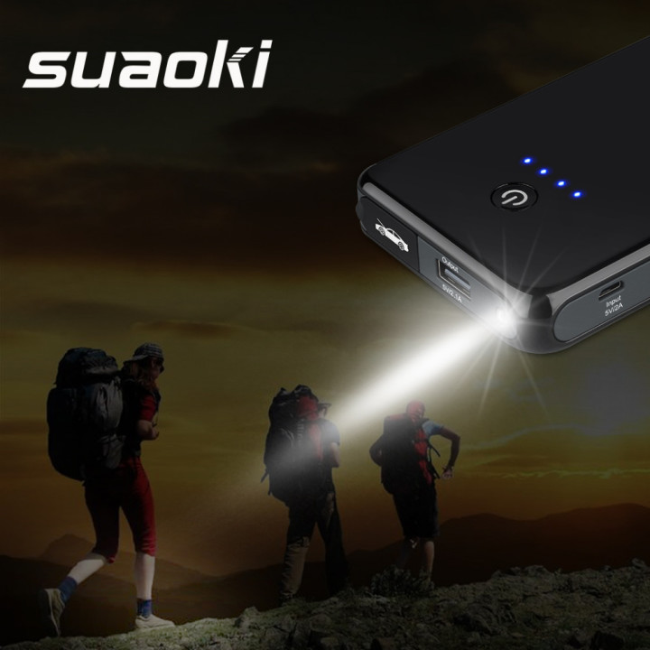 Suaoki K12 300A Peak 8000mAh Car Jump Starter Emergency Auto Battery Booster and Charger with LED Flashlight eclats antivols - 6
