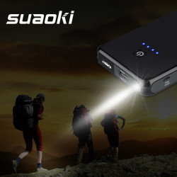 Suaoki K12 300A Peak 8000mAh Car Jump Starter Emergency Cargador de batería y cargador automáticos con linterna LED eclats antiv