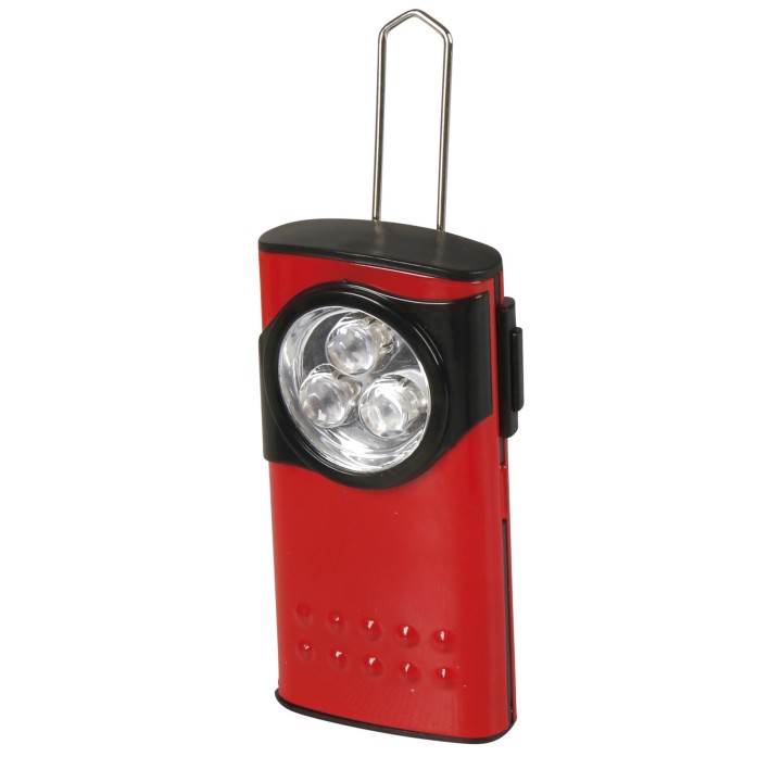 Torche de poche metal eclairage 3 led lampe rectangulaire + 3 piles aaa 1.5v incluses cogex - 2