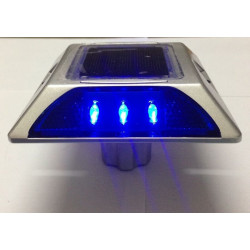 Square Aluminum LED Cat Rye Reflector Solar Road Stud with Anchor eclats antivols - 11