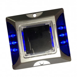 Square Aluminum LED Cat Rye Reflector Solar Road Stud with Anchor eclats antivols - 1
