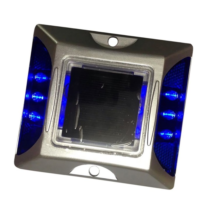 Prigioniero solare stradale con catarifrangente quadrato in alluminio LED Cat Rye con ancoraggio eclats antivols - 3