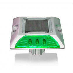 Prigioniero solare stradale con catarifrangente quadrato in alluminio LED Cat Rye con ancoraggio eclats antivols - 7