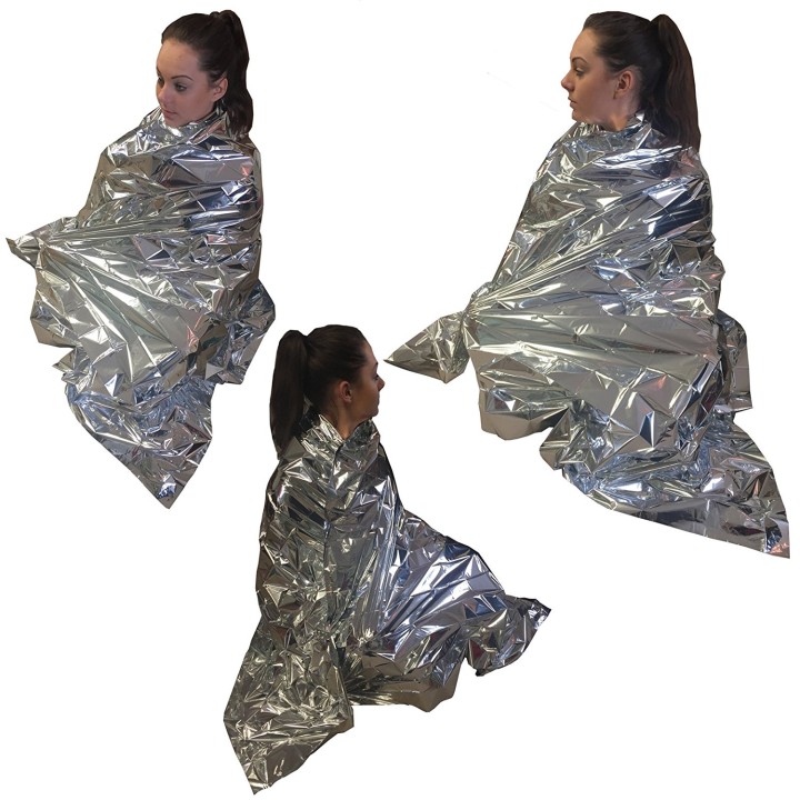 Lot de 3 paquets de couverture thermique Steroplast Kit de survie Camping Randonnée Premiers Secours eclats antivols - 1