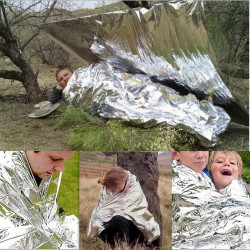 5 Couverture thermique Steroplast Kit de survie Camping Randonnée Premier Secour eclats antivols - 2
