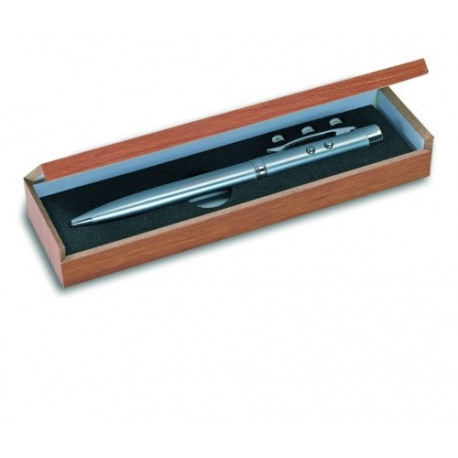 Laser kugelschreiber rot elektronische stechuhr holzgehause als geschenk 143.1651 strahl ippag - 3
