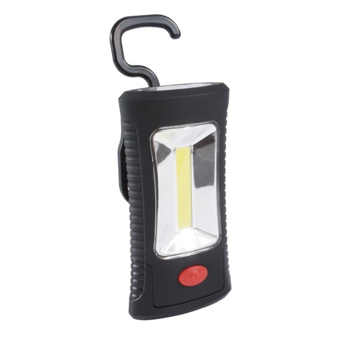 Lampe Torche magnetique 3w cob + 3 LED Baladeuse eclairage lumiere 2 en 1 eclats antivols - 1