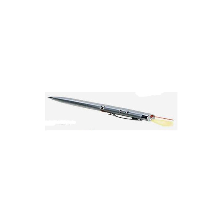 Ballpoint pen red laser pointer electronics lazer beam white led lamp (3 in 1) 143.1651 ippag - 1