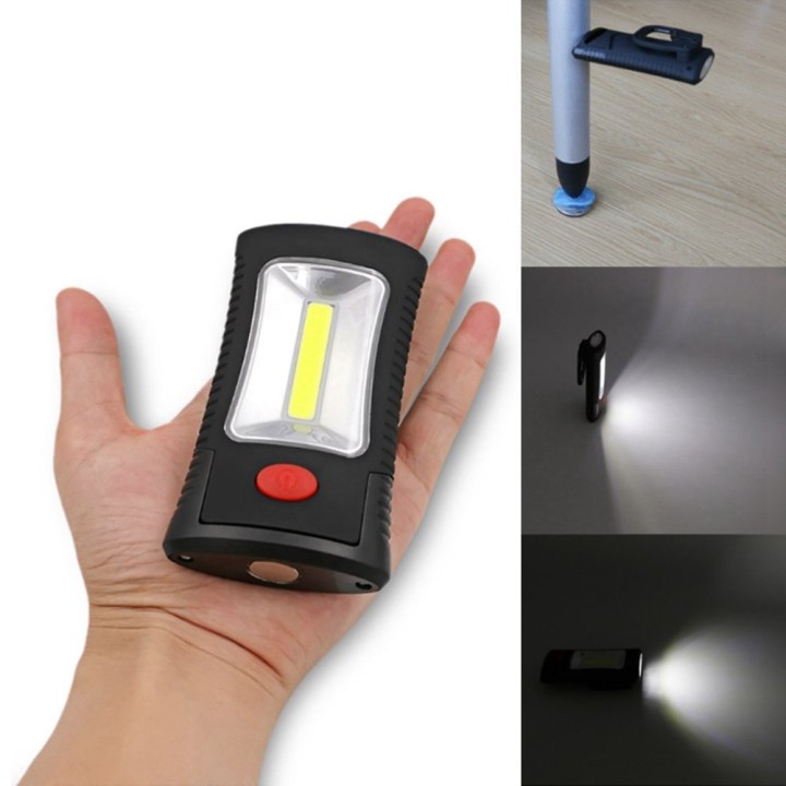 Lampe Torche magnetique 3w cob + 3 LED Baladeuse eclairage lumiere 2 en 1 eclats antivols - 2