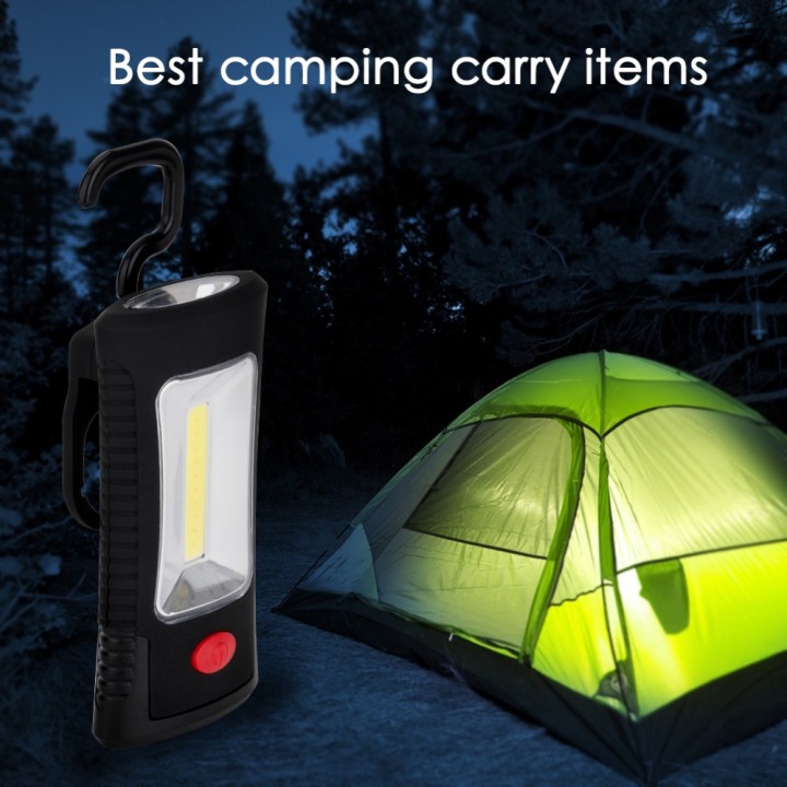 Lampe Torche magnetique 3w cob + 3 LED Baladeuse eclairage lumiere 2 en 1 eclats antivols - 10