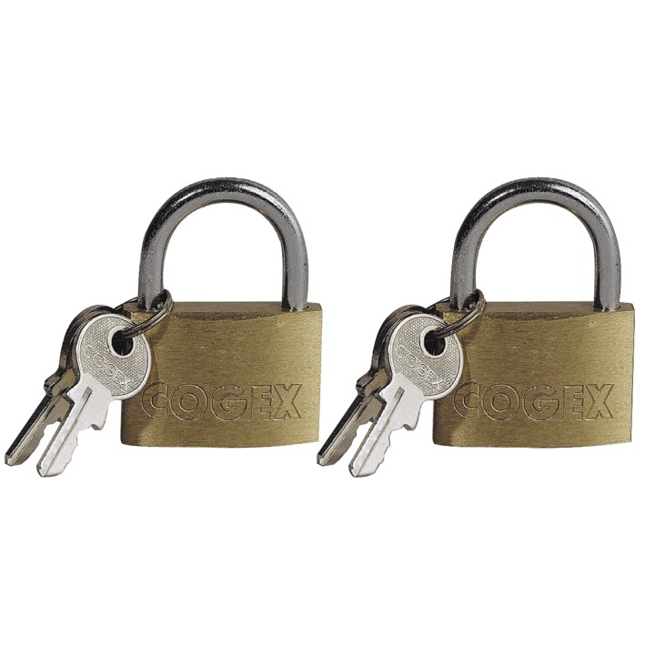 2 cadenas 30 mm + 2 clef avec les memes clef serrure identique 80614 cogex - 1