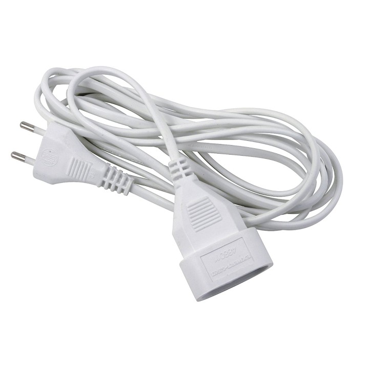 Prolongateur rallonge electrique 10m blanc 488051 cordon secteur 6a 2 x 0.75 cogex - 3
