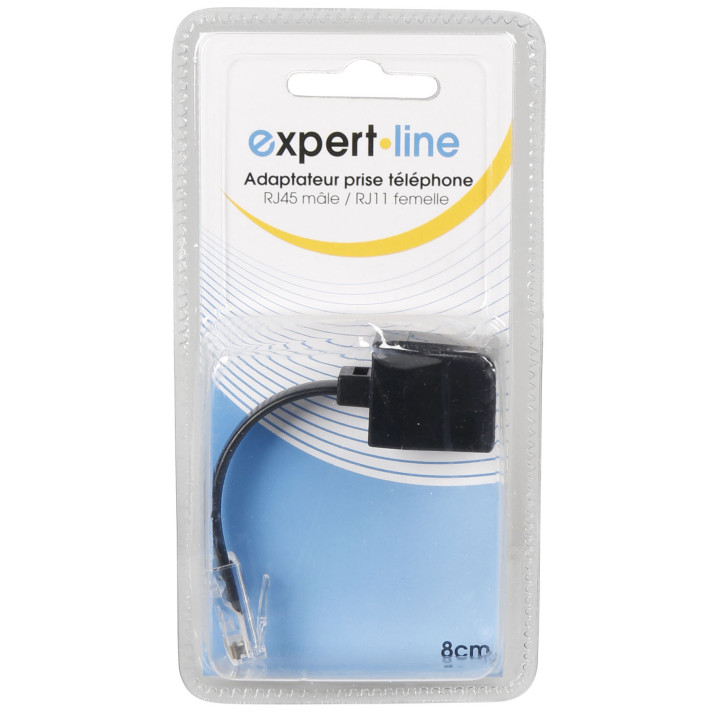 Adaptateur RJ45 8p8c male vers RJ11 6p4c femelle Boitier distribution modulaire reseau cogex - 1