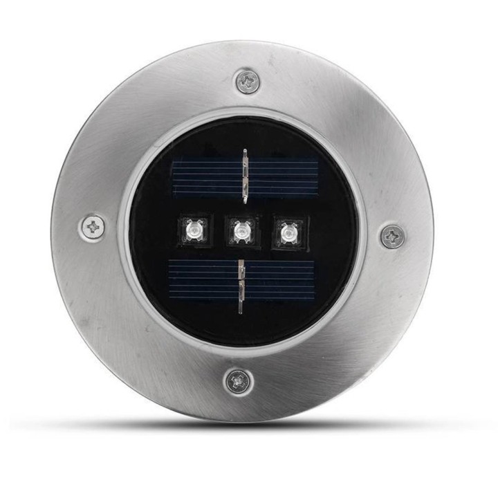 Blu Solar Powered 3 LED Solar Light Outdoor LED Garden Light Prato Path Yard Fence in acciaio inox sepolto lampada interrata ecl