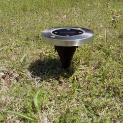 1pc Solar Powered 4LEDs Solar Light Outdoor LED Garden Light Lawn Path Yard Fence Stainless Steel Buried Inground Lamp eclats an