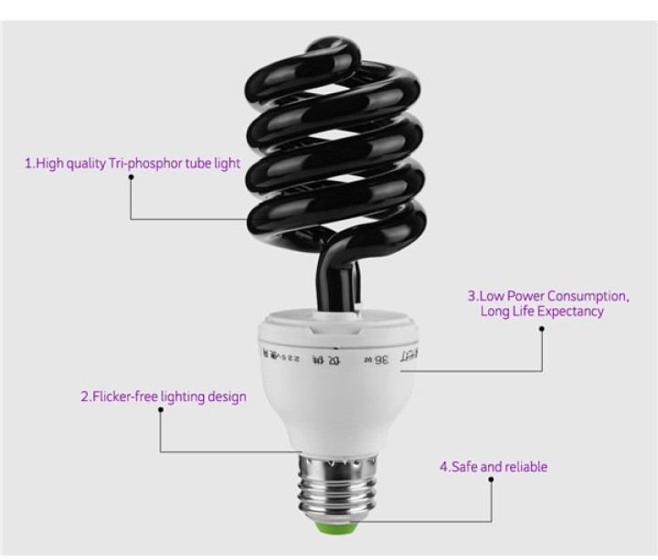 Lampadina a led 220V 40W E27 Lampada UV ultravioletta a risparmio energetico BlackLight Lampada a led lampada led colore viola l