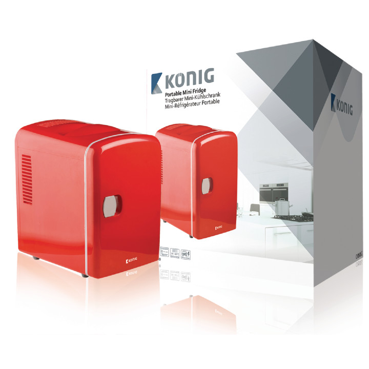 Mini refrigerador portátil 50 W 4 l Rojo eclats antivols - 2