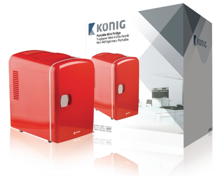 Mini refrigerador portátil 50 W 4 l Rojo eclats antivols - 2