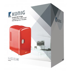 Mini refrigerador portátil 50 W 4 l Rojo eclats antivols - 5