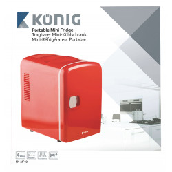 Mini refrigerador portátil 50 W 4 l Rojo eclats antivols - 6