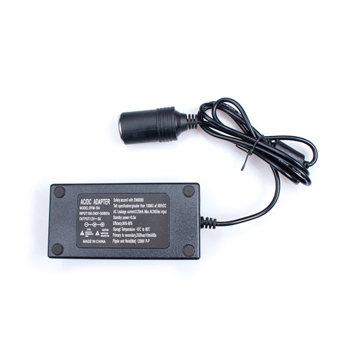 Kfz-Netzteil AC 110v-220v dc 12v 5a 60w Auto-Zigarettenanzünder-Adapter-Wechselrichter eclats antivols - 3