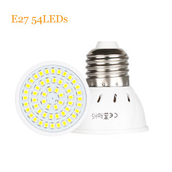 Bulb e27 54 led spot light 230v 2w 2.4w white cold light low consumption 220v eclats antivols - 1